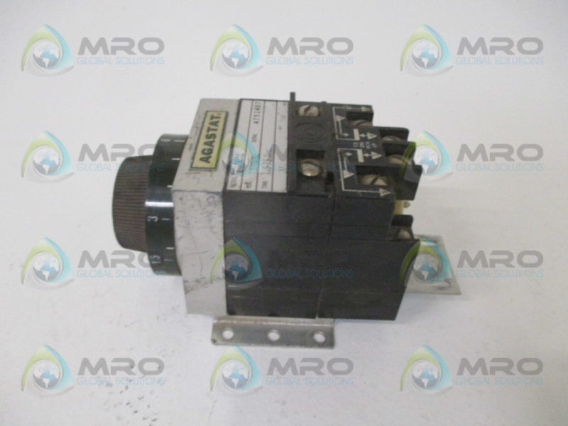 AGASTAT 7012ACLL TIMING RELAY 1.5-15 SEC. 120V UNMP