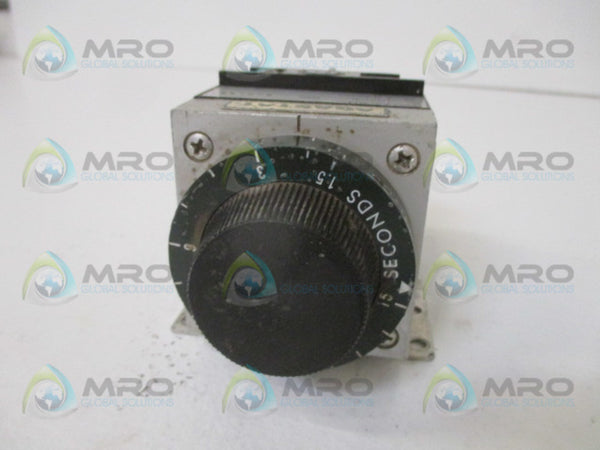 AGASTAT 7012ACLL TIMING RELAY 1.5-15 SEC. 120V UNMP