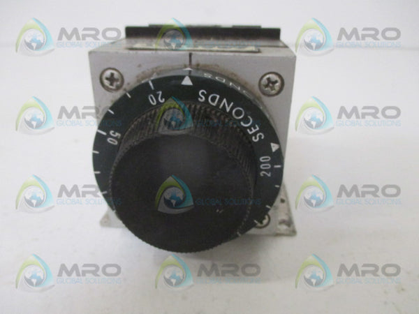 AGASTAT 7012AELL TIMING RELAY 20-200 SEC. 120V UNMP