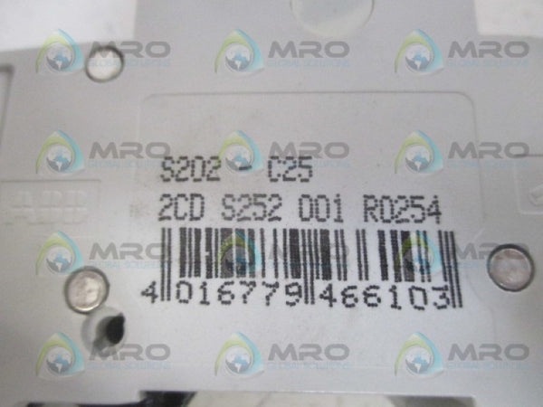 ABB S202-C25 MINIATURE CIRCUIT BREAKER 25A NSNP