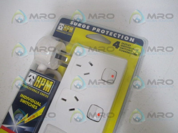 HPM INDUSTRIES D104PAWE POWERBOARD 4 OUTLET NSMP