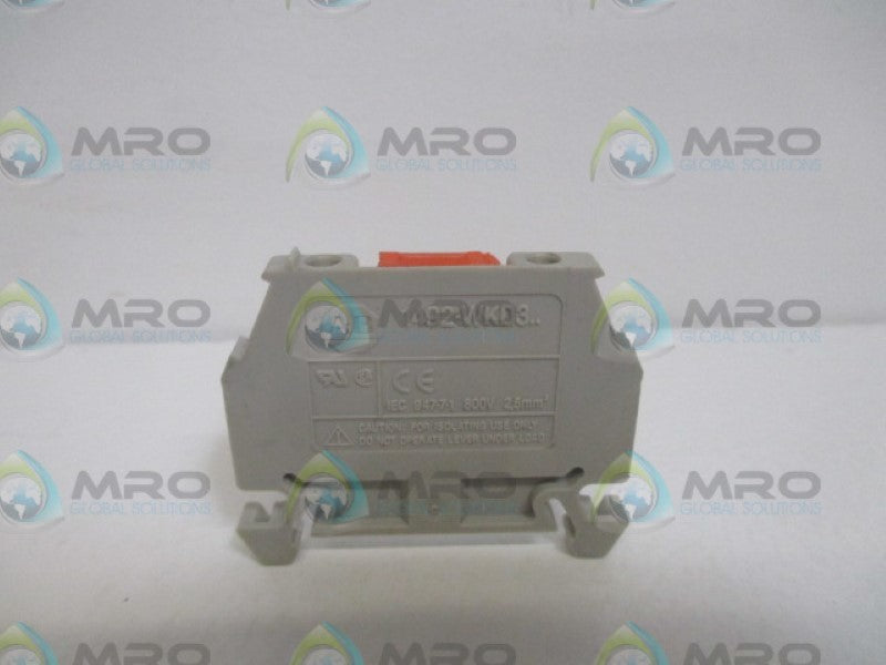 ALLEN BRADLEY 1492-WKD3 TERMINAL BLOCK  GRAY UNMP