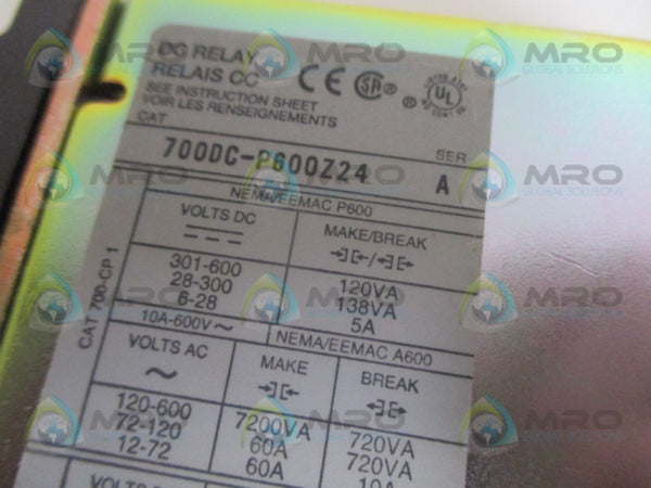 ALLEN  BRADLEY 700DC-P600Z24 SER.A AC RELAY (AS PICTURED) UNMP