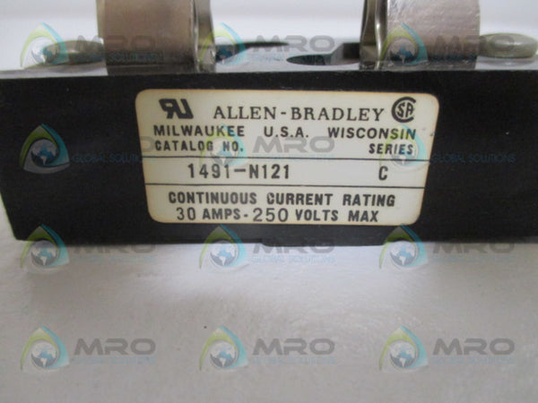 ALLEN BRADLEY 1491-N121 SER. C FUSE HOLDER (MISSING ACCESSORIES) NSNP