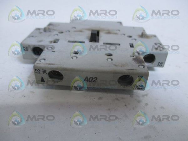 ALLEN BRADLEY 100-MCA02 AUXILIARY CONTACT SER. B 690V 10A UNMP