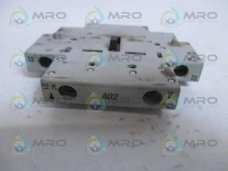 ALLEN BRADLEY 100-MCA02 AUXILIARY CONTACT SER. B 690V 10A UNMP