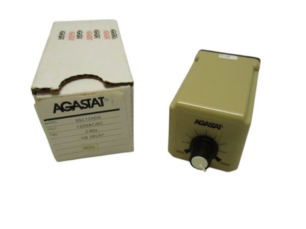 AGASTAT SSC12ADA ON DELAY RELAY 2-60 Sec. 120V NSMP