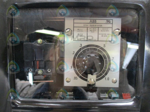 ABB 293B301A10A TIME DELAY RELAY .05-1.0A NSMP