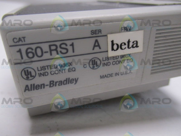 ALLEN BRADLEY 160-RS1 SER. A COMMUNICATION MODULE UNMP