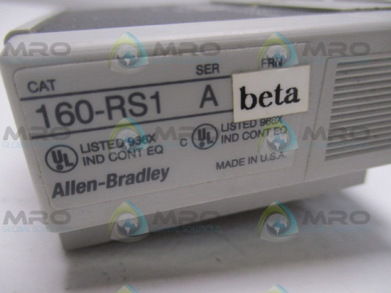 ALLEN BRADLEY 160-RS1 SER. A COMMUNICATION MODULE UNMP