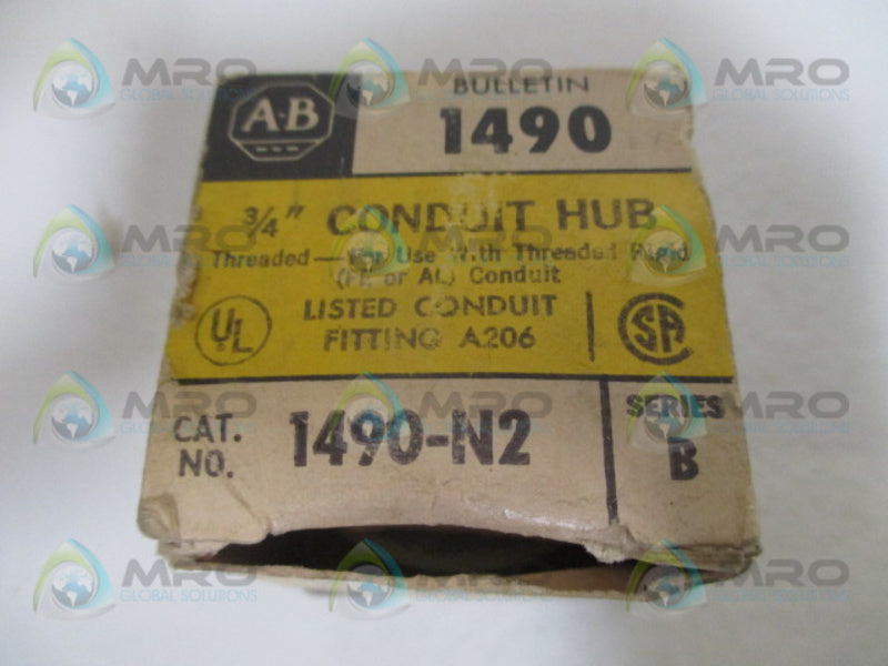 ALLEN BRADLEY 1490-N2 SER. B CONDUIT HUB 3/4" (AS PICTURED) NSMP