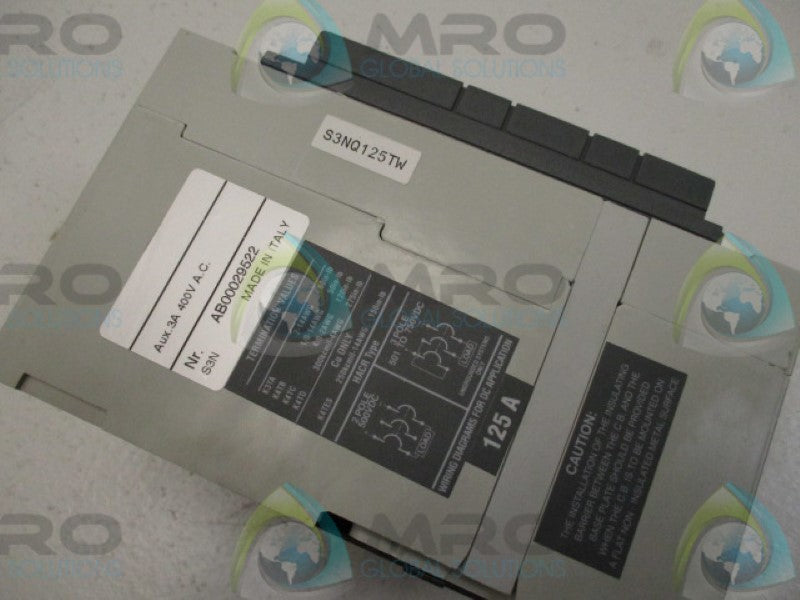 ABB S3NQ0125TW CIRCUIT BREAKER 125A NSMP