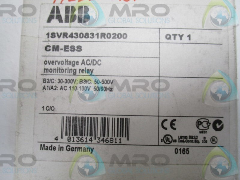 ABB ISVR430831R0200 CM-ESS VOLTAGE MONITOR  NSMP