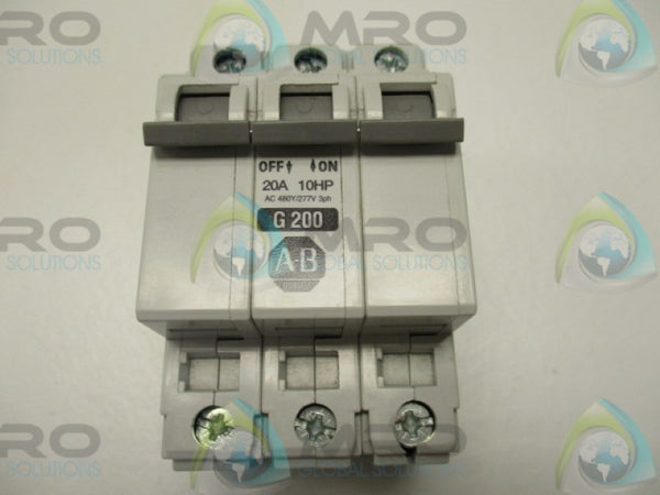 ALLEN BRADLEY 1492-CB2G200 SER. C CIRCUIT BREAKER 20A  UNMP