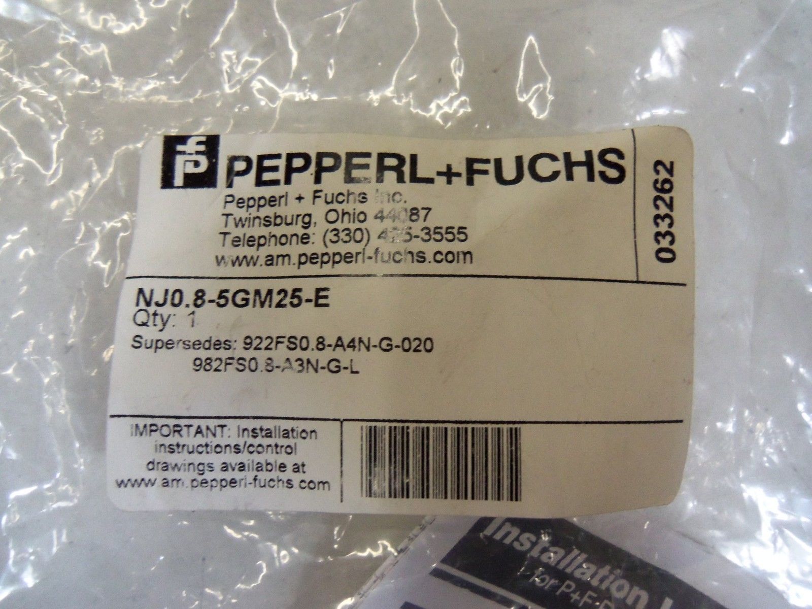 PEPPERL+FUCHS NJ0.8-5GM25-E  NSMP