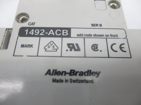 ALLEN BRADLEY 1492-ACBH1 SER. B 277VAC 6A NSNP