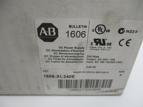 ALLEN BRADLEY 1606-XL240E SER. A 100-120/200-240VAC 6/2.8A NSMP