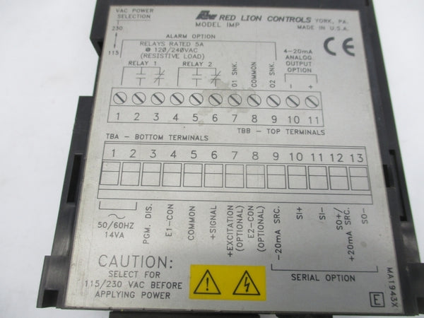 RED LION CONTROLS IMP23163 115/230VAC UNMP