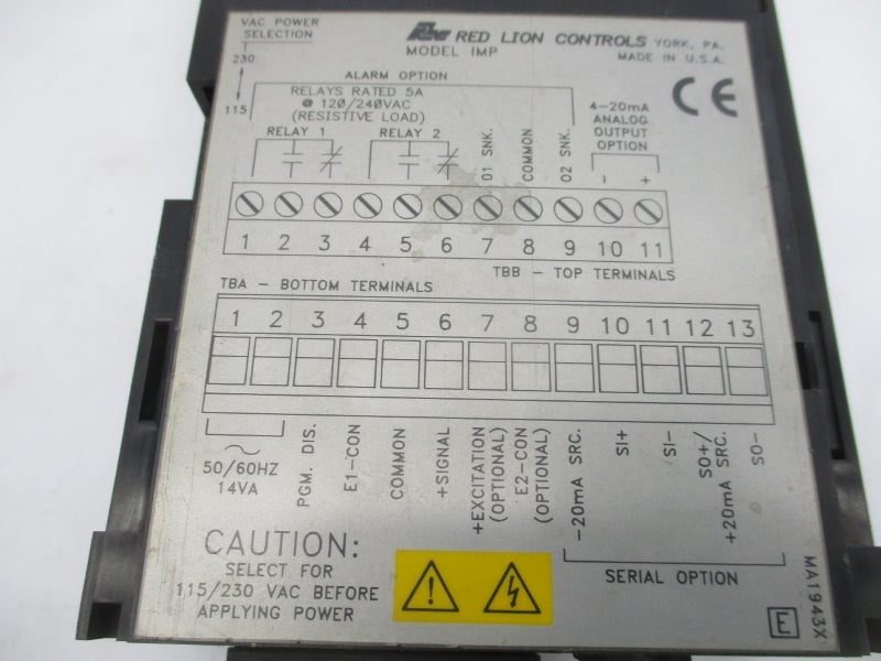 RED LION CONTROLS IMP23163 115/230VAC UNMP
