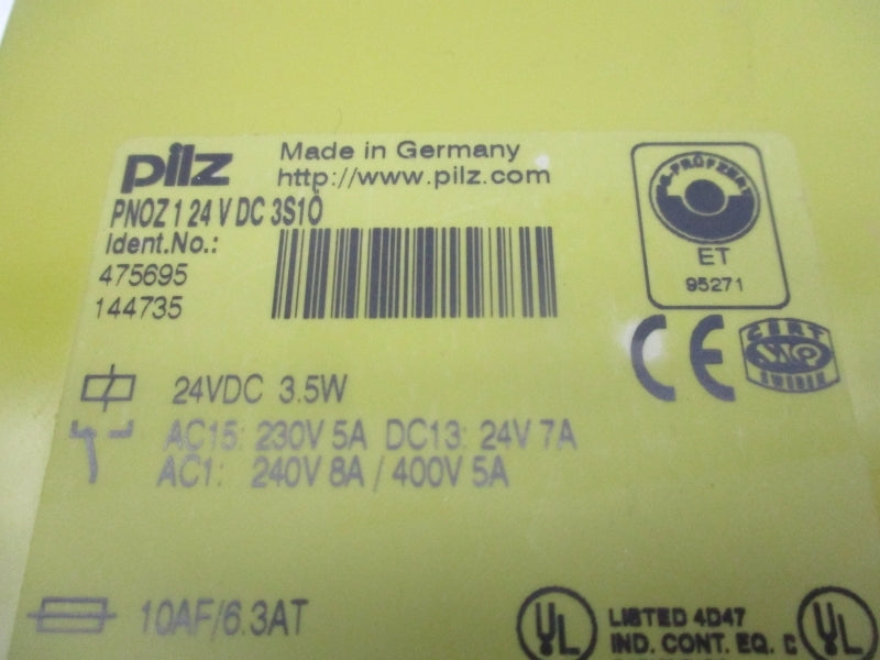 PILZ PN0Z 1 24 V DC 3S10 475695 400V 5A UNMP