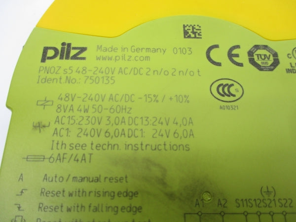 PILZ PN0Z S5 48-240V AC/DC 2 N/O 2 N/0 T 750135 48-240VDC NSNP