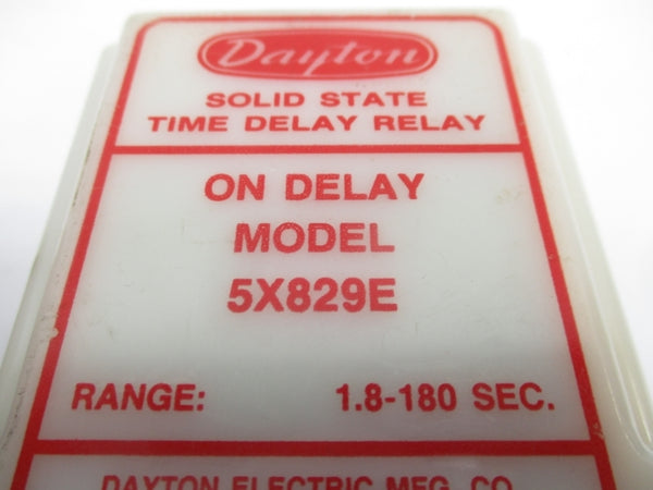 DAYTON 5X829E 120VAC 1.8-180SEC UNMP