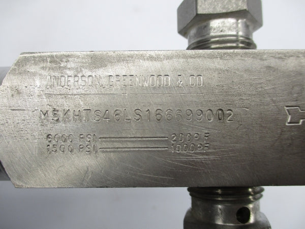 ANDERSON GREENWOOD M5KHTS46LS166699002 6000PSI NSNP