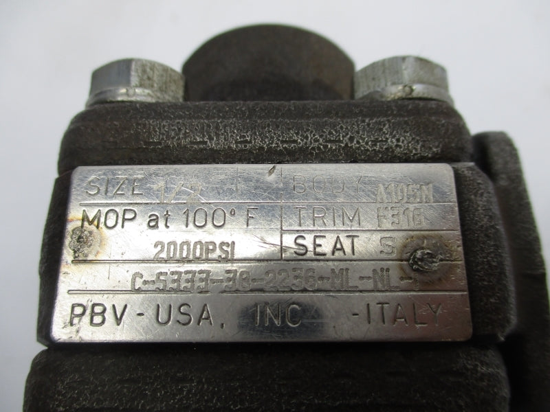 PBV C-5333-38-2236-ML-NL-1 2000PSI 1/2" UNMP