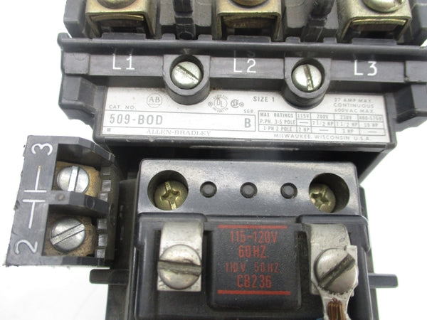 ALLEN BRADLEY 509-B0D SER. B 110/115-120V (AS PICTURED) UNMP