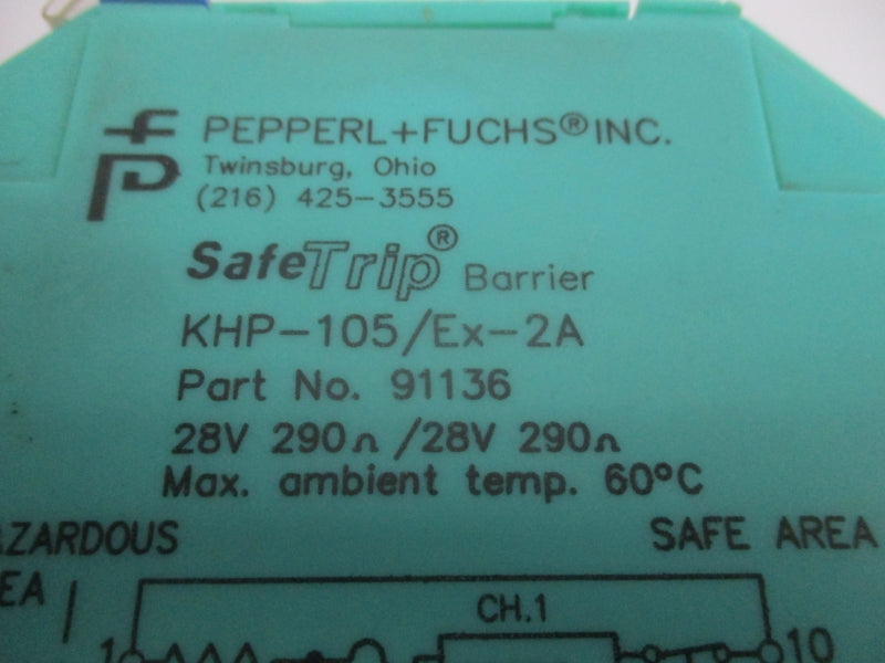 PEPPERL+FUCHS KHP-105/EX-2A 91136 28V UNMP