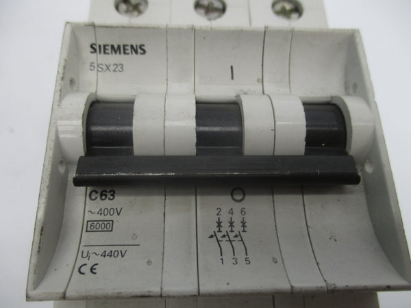SIEMENS 5SX23 C63 400V 63A UNMP
