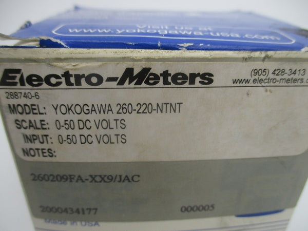YOKOGAWA 260-220-NTNT 0-50VDC NSMP