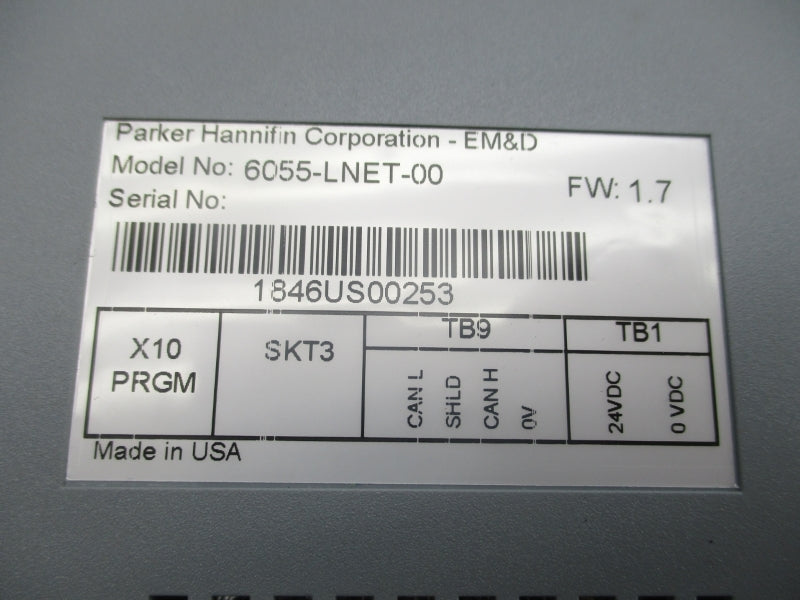 PARKER 6055-LNET-00 F/W 1.7 24VDC NSMP