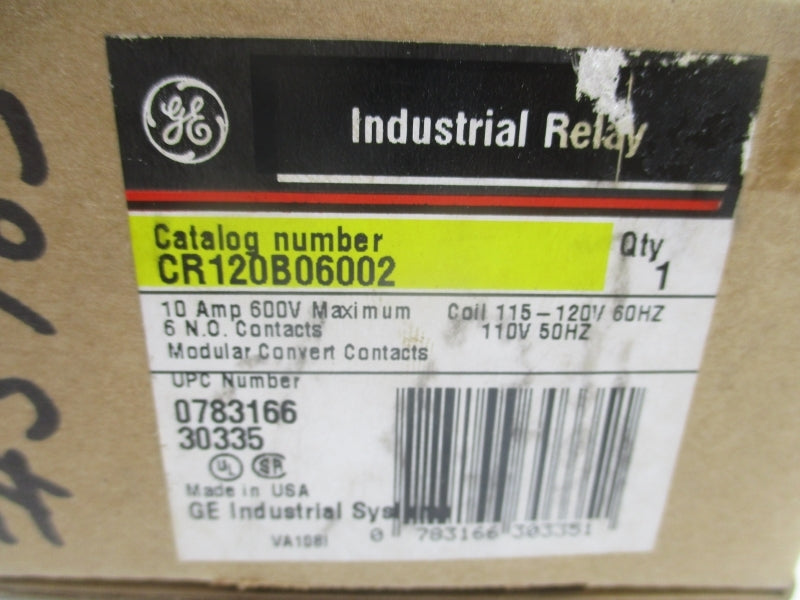 GENERAL ELECTRIC CR120B06002 SER. A  120/110V NSMP