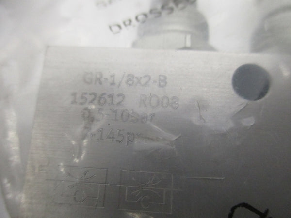 FESTO GR-1/8X2-B 152612 7-145PSI NSMP