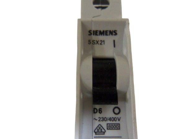 SIEMENS 5SX2106-8 CIRCUIT BREAKER 6A NSNP
