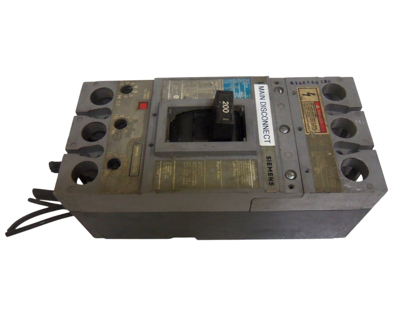SIEMENS FD63B200 CIRCUIT BREAKER 200A UNMP