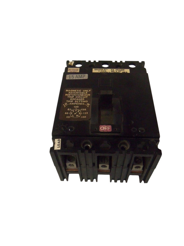 SQUARE D FAL3601513M CIRCUIT BREAKER 15A UNMP
