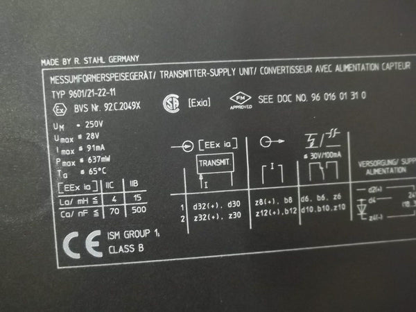 STAHL ICS1000 TYPE 9601/21-22-11 BOARD NSMP