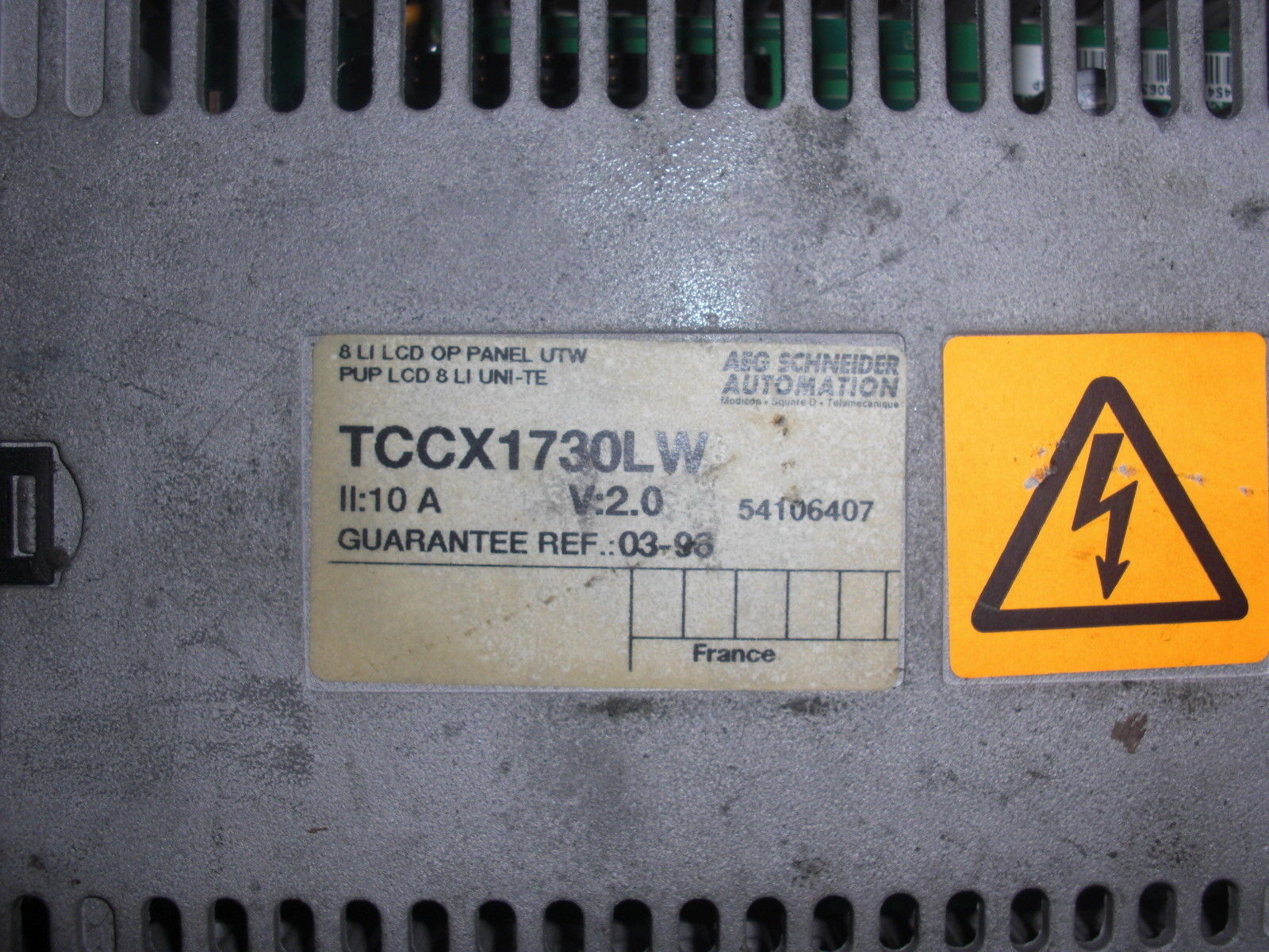 AEG SCHNEIDER TCCX1730LW OPERATOR INTERFACE 8" UNMP