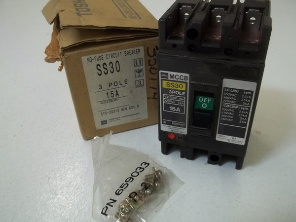 TOSHIBA SS30 3POLE 15AMPS CIRCUIT BREAKER NSMP