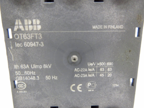 ABB OT63FT3 690V 63A NSNP