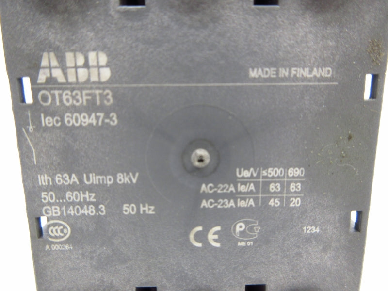 ABB OT63FT3 690V 63A NSNP