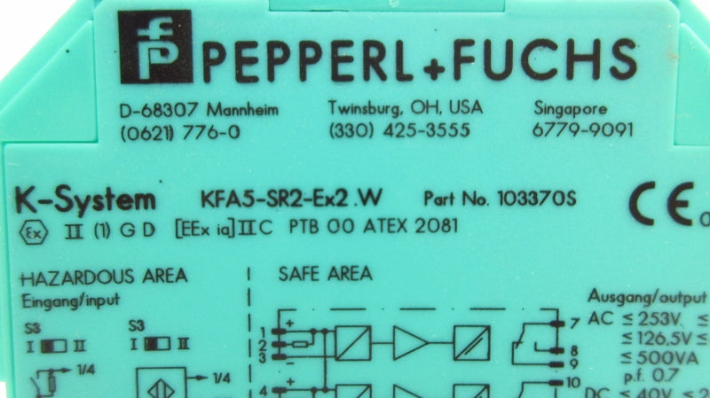 PEPPERL+FUCHS KFA5-SR2-EX2.W 103370S 115VAC NSMP