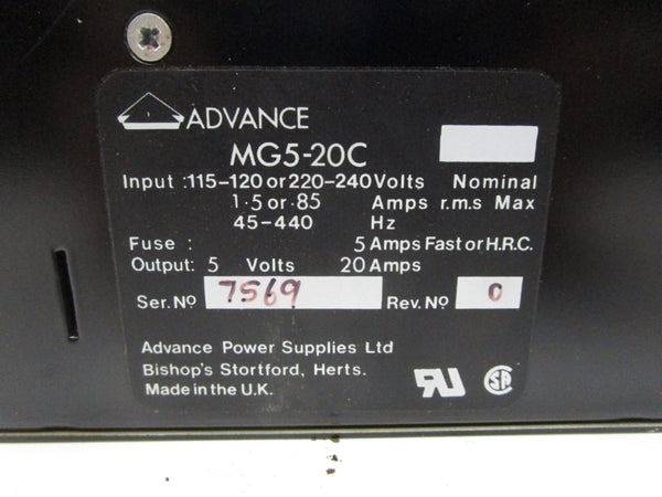 ADVANCE MG5-20C 240V 8.5A NSNP