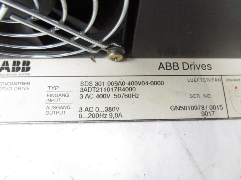ABB 3ADT211017R4000 400VAC 9A UNMP