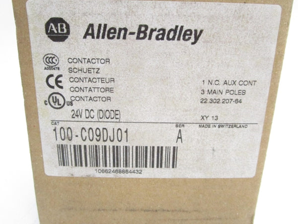 ALLEN BRADLEY 100-C09DJ01 SER. A 24VDC 32A (BR/WH) NSMP