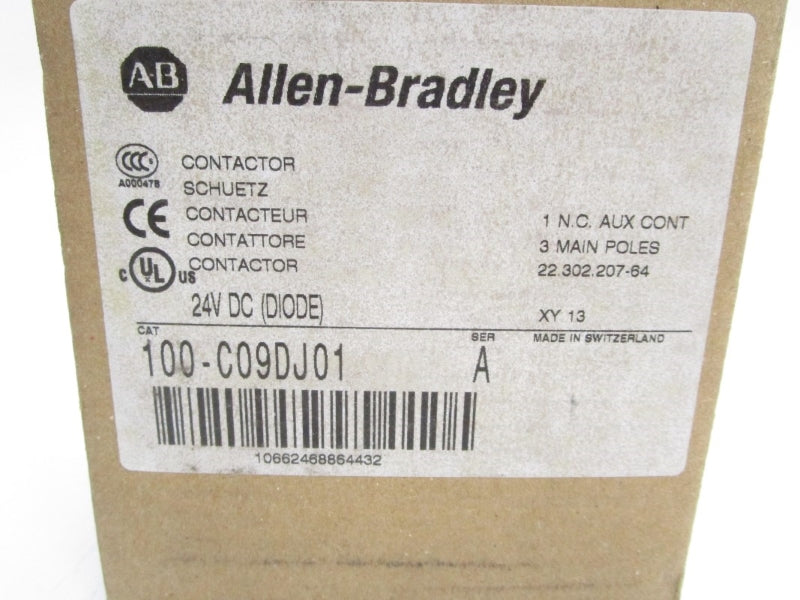 ALLEN BRADLEY 100-C09DJ01 SER. A 24VDC 32A (BR/WH) NSMP