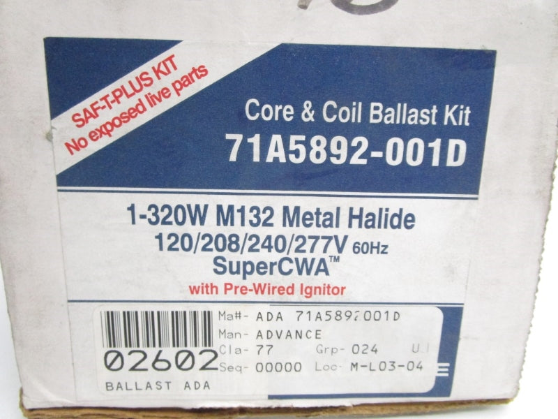 ADVANCE 71A5892-001D 277V (AS PICTURED) NSMP