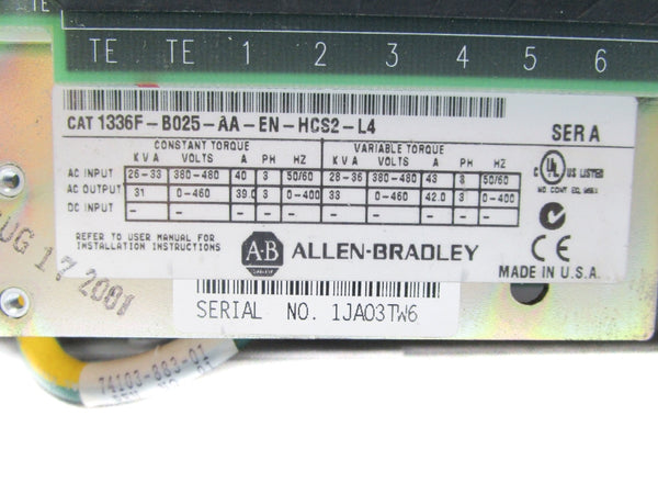 ALLEN BRADLEY 1336F-B025-AA-EN-HCS2-L4 SER.A UNMP